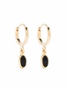 oval charm earrings