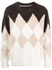 argyle-check-pattern sweatshirt