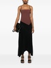 colour-block pleated maxi dress