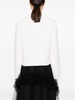 cable-knit cropped wool jumper