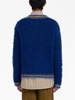 striped-trim mohair-blend jumper