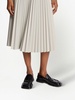 faux-leather pleated skirt