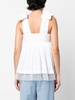 flared sleeveless blouse