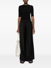 elasticated-waist satin palazzo pants