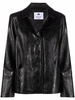 moon-print leather jacket