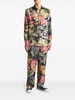 floral-print silk trousers