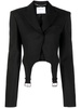 buckle-detail cropped blazer