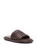 padded leather slides