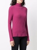 long-sleeved ribbed-knit top