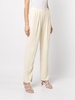 plissé straight-leg trousers