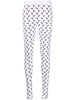 White Fuseaux Moon-Print Leggings