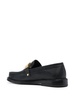 logo-plaque leather loafers