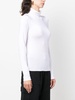 roll-neck stretch-jersey blouse