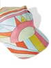 Iride-print silk visor hat