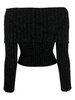 ribbed cut-out cropped jumper