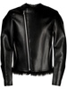 faux-fur lining biker jacket