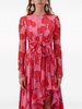 floral-print silk-georgette gown