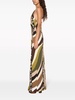 Pesci-print halterneck dress