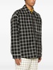 plaid-pattern virgin-wool shirt jacket