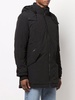 hooded logo-patch padded jacket  