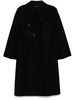 ruched-detail coat 