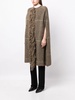 chunky-knit tweed cape coat