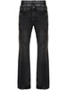 high-rise straight-leg jeans