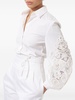 guipure-lace cotton shirt