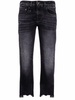 raw-cut cropped jeans