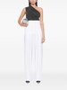 pleated high-waisted trousers