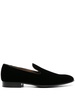 Jean round-toe velvet loafers