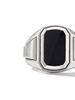 sterling silver Deco onyx signet ring