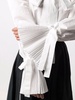 taffeta flared-cuff shirt