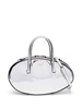 Egg mirrored-leather tote bag