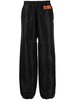 logo-patch wide-leg trousers