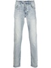 Punk straight-leg denim jeans