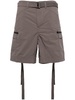 belted knee-length shorts