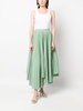 asymmetric pleated skirt