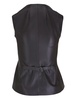 V-neck leather vest