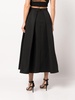 Leighton pleated A-line skirt