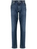 denim straight-leg trousers 