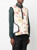 floral-print sleeveless jacket