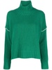 Wool Cable` Turtleneck