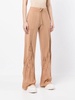 distressed high-waist cashmere trousers