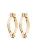 screw-motif hoop earrings