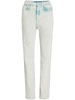 light-wash straight-leg jeans