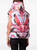 Circus abstract-pattern quilted gilet