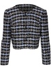 round-neck tweed cropped jacket