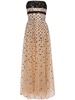 bead-embroidered silk long dress