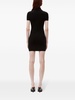 logo-embossed mock-neck dress